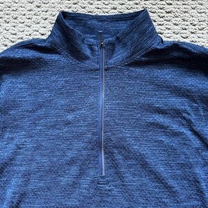 lululemon Men’s Navy Metal Vent Tech Half Zip - Size M